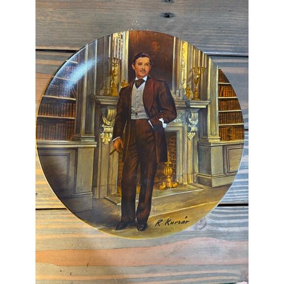Edwin M Knowles 1981 Gone with the Wind Rhett Butler plate 9855N in box - Picture 1 of 4